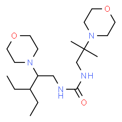 ChemSpider 2D Image | 1-[3-Ethyl-2-(4-morpholinyl)pentyl]-3-[2-methyl-2-(4-morpholinyl)propyl]urea | C20H40N4O3