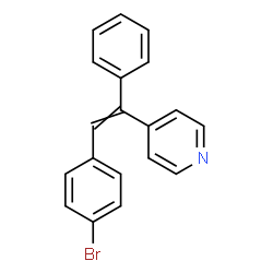 ChemSpider 2D Image | 4-[2-(4-Bromophenyl)-1-phenylvinyl]pyridine | C19H14BrN