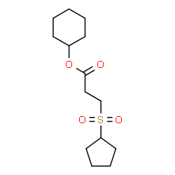 ChemSpider 2D Image | Cyclohexyl 3-(cyclopentylsulfonyl)propanoate | C14H24O4S