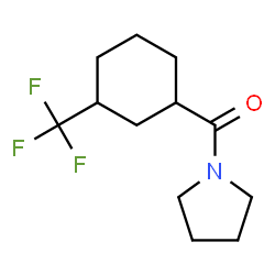 ChemSpider 2D Image | 1-Pyrrolidinyl[3-(trifluoromethyl)cyclohexyl]methanone | C12H18F3NO