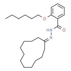 ChemSpider 2D Image | N'-Cyclododecylidene-2-(hexyloxy)benzohydrazide | C25H40N2O2