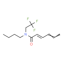 ChemSpider 2D Image | (2E,4E)-N-Butyl-N-(2,2,2-trifluoroethyl)-2,4-hexadienamide | C12H18F3NO