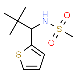 ChemSpider 2D Image | N-[2,2-Dimethyl-1-(2-thienyl)propyl]methanesulfonamide | C10H17NO2S2