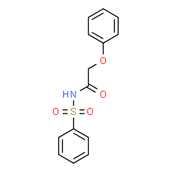 ChemSpider 2D Image | 2-Phenoxy-N-(phenylsulfonyl)acetamide | C14H13NO4S