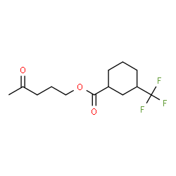 ChemSpider 2D Image | 4-Oxopentyl 3-(trifluoromethyl)cyclohexanecarboxylate | C13H19F3O3