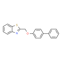 ChemSpider 2D Image | 2-[(4-Biphenylyloxy)methyl]-1,3-benzothiazole | C20H15NOS