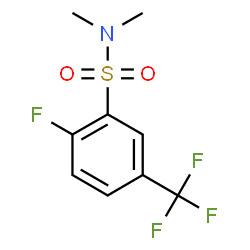 ChemSpider 2D Image | 2-Fluoro-N,N-dimethyl-5-(trifluoromethyl)benzenesulfonamide | C9H9F4NO2S
