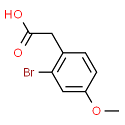 ChemSpider 2D Image | 2-Bromo-4-methoxyphenylacetic acid | C9H9BrO3
