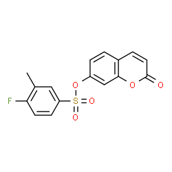ChemSpider 2D Image | 2-Oxo-2H-chromen-7-yl 4-fluoro-3-methylbenzenesulfonate | C16H11FO5S
