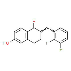 ChemSpider 2D Image | (2E)-2-(2,3-Difluorobenzylidene)-6-hydroxy-3,4-dihydro-1(2H)-naphthalenone | C17H12F2O2