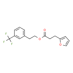 ChemSpider 2D Image | 2-[3-(Trifluoromethyl)phenyl]ethyl 3-(2-furyl)propanoate | C16H15F3O3