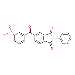 ChemSpider 2D Image | 5-(3-Nitrobenzoyl)-2-(3-pyridinyl)-1H-isoindole-1,3(2H)-dione | C20H11N3O5