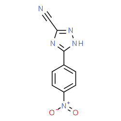 ChemSpider 2D Image | 5-(4-Nitrophenyl)-1H-1,2,4-triazole-3-carbonitrile | C9H5N5O2