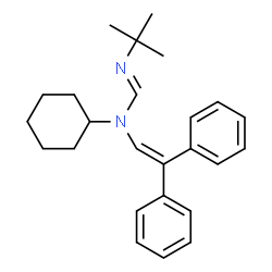 ChemSpider 2D Image | N-Cyclohexyl-N-(2,2-diphenylvinyl)-N'-(2-methyl-2-propanyl)imidoformamide | C25H32N2