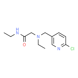 ChemSpider 2D Image | N~2~-[(6-Chloro-3-pyridinyl)methyl]-N,N~2~-diethylglycinamide | C12H18ClN3O