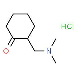 ChemSpider 2D Image | (2rs)-2-((dimethylamino)methyl)cyclohexanone hydrochloride | C9H18ClNO