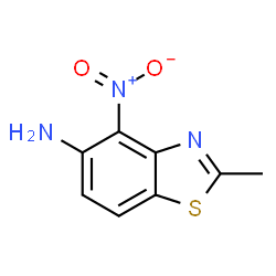 ChemSpider 2D Image | 2-methyl-4-nitro-5-Benzothiazolamine | C8H7N3O2S