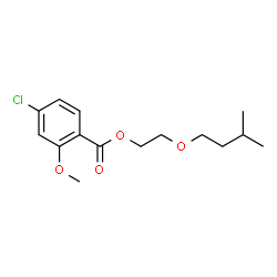 ChemSpider 2D Image | 2-(3-Methylbutoxy)ethyl 4-chloro-2-methoxybenzoate | C15H21ClO4