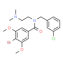 ChemSpider 2D Image | 4-Bromo-N-(3-chlorobenzyl)-N-[2-(dimethylamino)ethyl]-3,5-dimethoxybenzamide | C20H24BrClN2O3