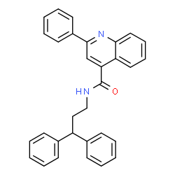 ChemSpider 2D Image | N-(3,3-Diphenylpropyl)-2-phenyl-4-quinolinecarboxamide | C31H26N2O