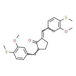 ChemSpider 2D Image | (2Z,5E)-2,5-Bis[3-methoxy-4-(methylsulfanyl)benzylidene]cyclopentanone | C23H24O3S2