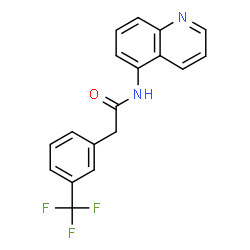ChemSpider 2D Image | N-(5-Quinolinyl)-2-[3-(trifluoromethyl)phenyl]acetamide | C18H13F3N2O