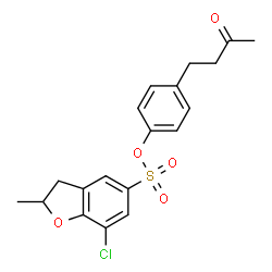 ChemSpider 2D Image | 4-(3-Oxobutyl)phenyl 7-chloro-2-methyl-2,3-dihydro-1-benzofuran-5-sulfonate | C19H19ClO5S