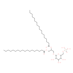 ChemSpider 2D Image | 3-[(6-O-Phosphonohexopyranosyl)oxy]-1,2-propanediyl dioctadecanoate | C45H87O13P