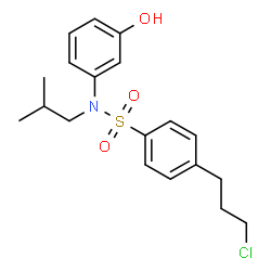 ChemSpider 2D Image | 4-(3-Chloropropyl)-N-(3-hydroxyphenyl)-N-isobutylbenzenesulfonamide | C19H24ClNO3S