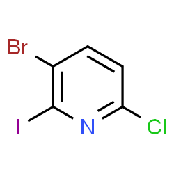 ChemSpider 2D Image | 3-Bromo-6-chloro-2-iodopyridine | C5H2BrClIN