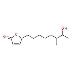 ChemSpider 2D Image | 5-(7-Hydroxy-6-methyloctyl)-2(5H)-furanone | C13H22O3