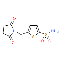 ChemSpider 2D Image | 5-[(2,5-Dioxo-1-pyrrolidinyl)methyl]-2-thiophenesulfonamide | C9H10N2O4S2