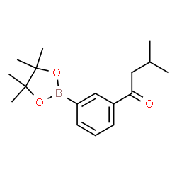 ChemSpider 2D Image | 3-Methyl-1-[3-(4,4,5,5-tetramethyl-1,3,2-dioxaborolan-2-yl)phenyl]-1-butanone | C17H25BO3