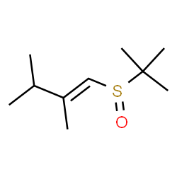 ChemSpider 2D Image | (1E)-2,3-Dimethyl-1-[(2-methyl-2-propanyl)sulfinyl]-1-butene | C10H20OS