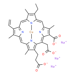 ChemSpider 2D Image | Sodium copper chlorophyllin | C34H29CuN4Na3O6