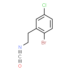 ChemSpider 2D Image | 1-Bromo-4-chloro-2-(2-isocyanatoethyl)benzene | C9H7BrClNO