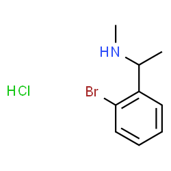ChemSpider 2D Image | 1-(2-Bromophenyl)-N-methylethanamine hydrochloride (1:1) | C9H13BrClN