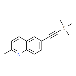ChemSpider 2D Image | 2-Methyl-6-[(trimethylsilyl)ethynyl]quinoline | C15H17NSi