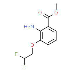ChemSpider 2D Image | Methyl 2-amino-3-(2,2-difluoroethoxy)benzoate | C10H11F2NO3