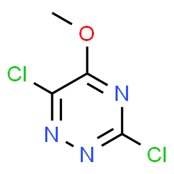 ChemSpider 2D Image | 3,6-Dichloro-5-methoxy-1,2,4-triazine | C4H3Cl2N3O
