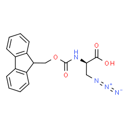 ChemSpider 2D Image | 3-Azido-N-[(9H-fluoren-9-ylmethoxy)carbonyl]-D-alanine | C18H16N4O4