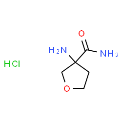 ChemSpider 2D Image | 3-Aminotetrahydro-3-furancarboxamide hydrochloride (1:1) | C5H11ClN2O2