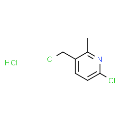 ChemSpider 2D Image | 6-Chloro-3-(chloromethyl)-2-methylpyridine hydrochloride (1:1) | C7H8Cl3N