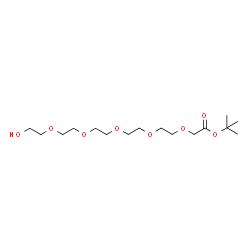 ChemSpider 2D Image | 2-Methyl-2-propanyl 17-hydroxy-3,6,9,12,15-pentaoxaheptadecan-1-oate | C16H32O8