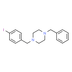 ChemSpider 2D Image | 1-Benzyl-4-(4-iodobenzyl)piperazine | C18H21IN2