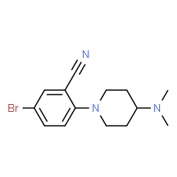 ChemSpider 2D Image | 5-Bromo-2-[4-(dimethylamino)-1-piperidinyl]benzonitrile | C14H18BrN3