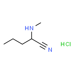 ChemSpider 2D Image | 2-(Methylamino)pentanenitrile hydrochloride (1:1) | C6H13ClN2