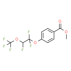 ChemSpider 2D Image | Methyl 4-[1,1,2-trifluoro-2-(trifluoromethoxy)ethoxy]benzoate | C11H8F6O4
