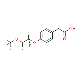 ChemSpider 2D Image | {4-[1,1,2-Trifluoro-2-(trifluoromethoxy)ethoxy]phenyl}acetic acid | C11H8F6O4