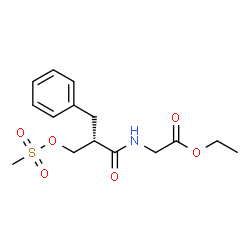 ChemSpider 2D Image | Ethyl N-{(2S)-2-benzyl-3-[(methylsulfonyl)oxy]propanoyl}glycinate | C15H21NO6S